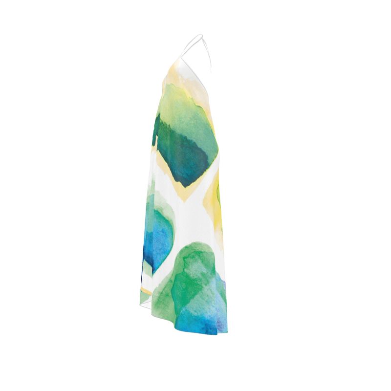 Radiance - Halterneck Silk Satin Dress