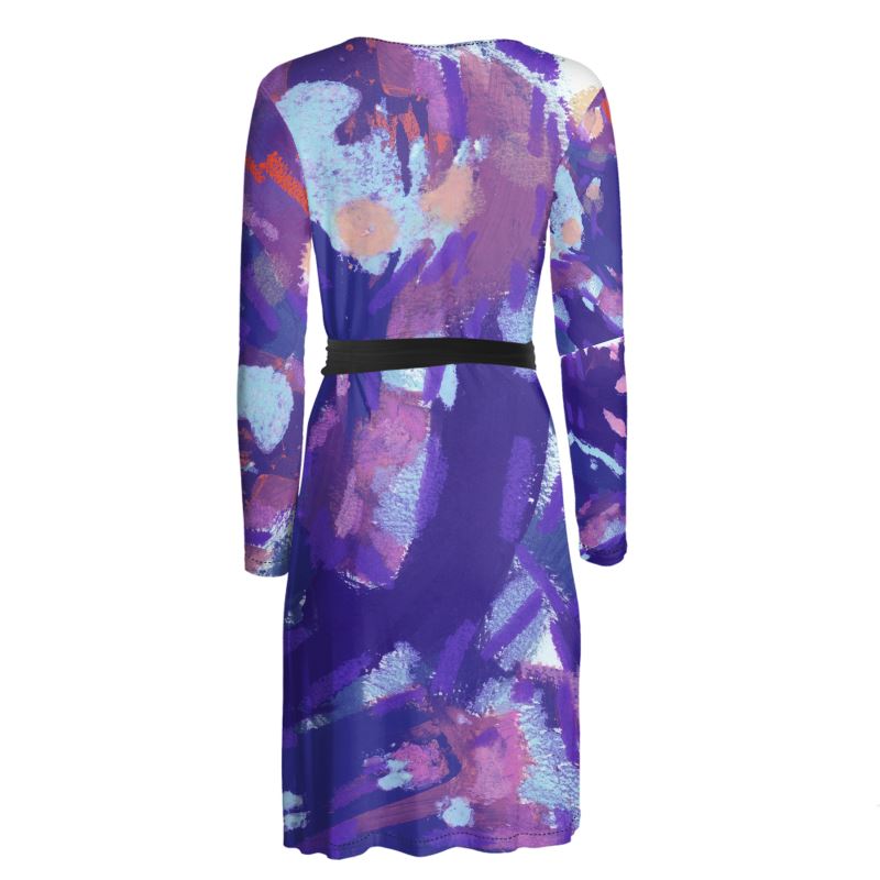 Lavender Contemplation Wrap Dress