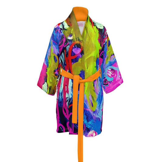 Laughter - Silk Kimono Robe
